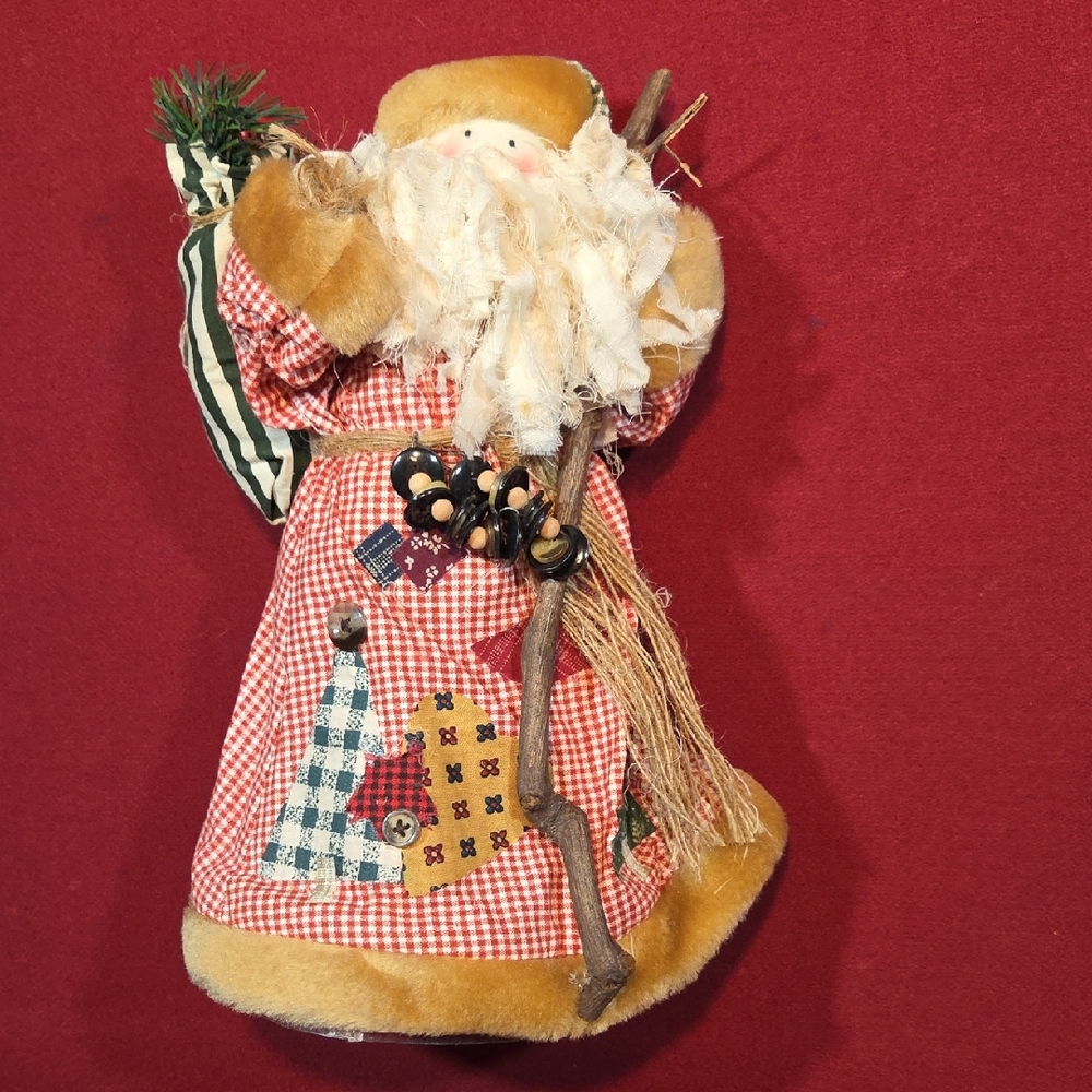 Festive Santa Claus Holiday Christmas Tree Topper Decoration